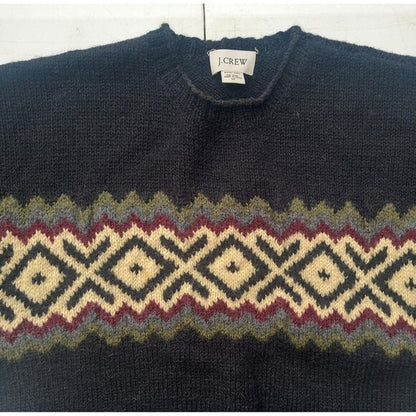 Vtg J Crew Handknit Wool Sweater