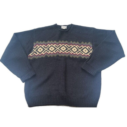 Vtg J Crew Handknit Wool Sweater