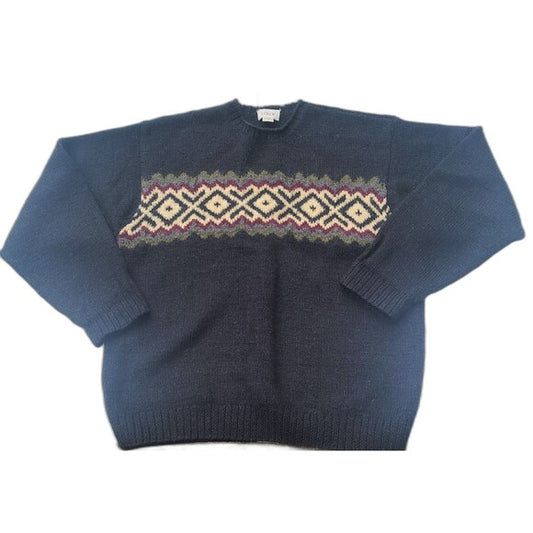 Vtg J Crew Handknit Wool Sweater