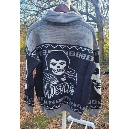 Misfits Cardigan Sweater Button up Acrylic Knit