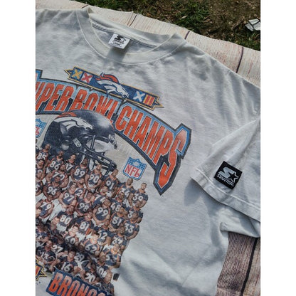 Vtg Starter Denver Broncos Superbowl XXXII Champions t shirt