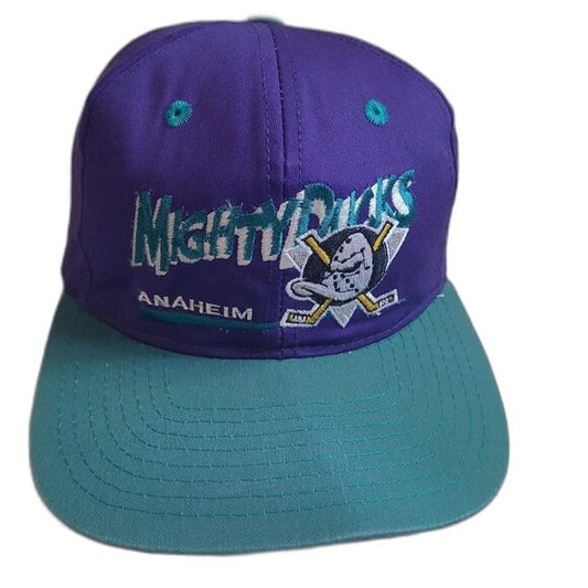 Vtg Anaheim Mighty Ducks snapback hat cap