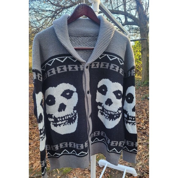 Misfits Cardigan Sweater Button up Acrylic Knit