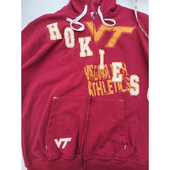 Vintage Y2k Virginia Tech Hokies Zip Hoodie