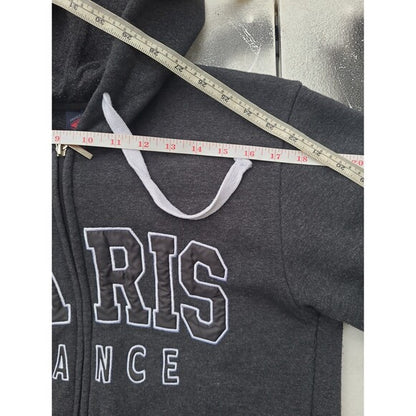 Vtg Y2k Paris France Zip Hoodie Sweatshirt Travel