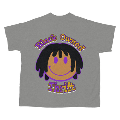 Cultured Smiley  Purple & Gold Logo Tee