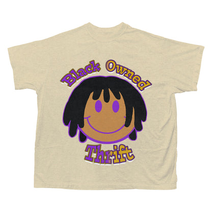 Cultured Smiley  Purple & Gold Logo Tee
